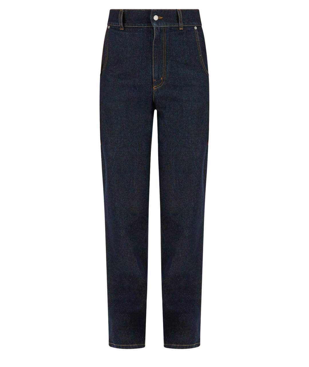 MOSCHINO Синие хлопковые прямые джинсы, фото 1