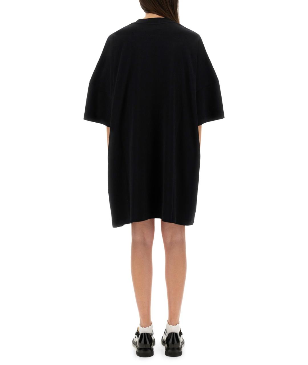 MOSCHINO Черная хлопковая футболка, фото 3