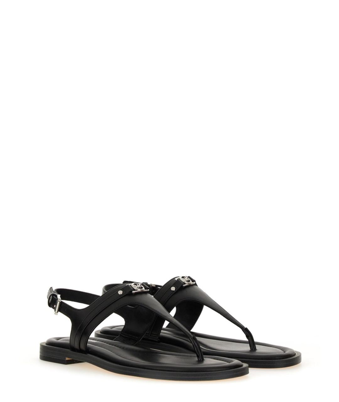 MICHAEL KORS Черные кожаные босоножки, фото 2