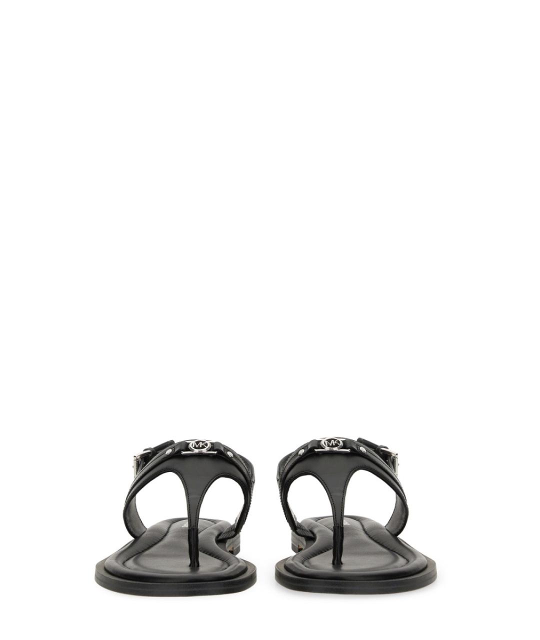 MICHAEL KORS Черные кожаные босоножки, фото 4