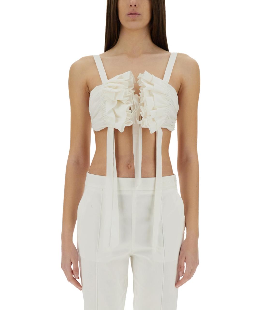 MOSCHINO Белая хлопковая майка, фото 2