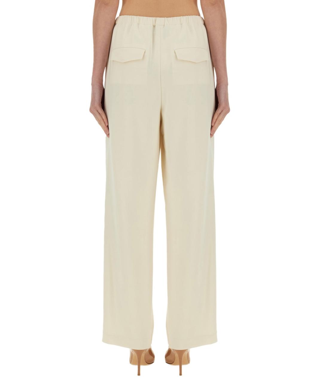 THEORY Белые ацетатные прямые брюки, фото 3