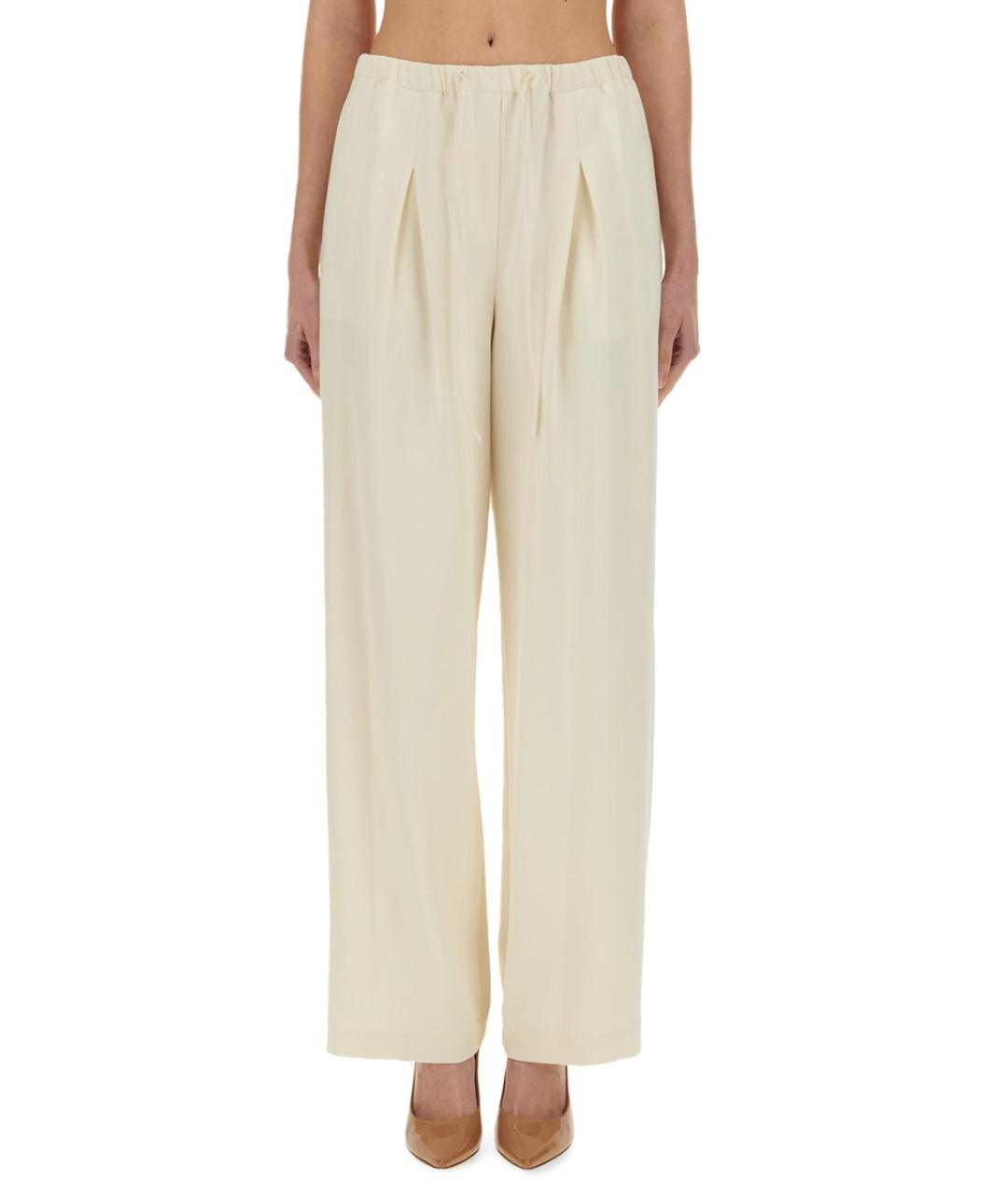 THEORY Белые ацетатные прямые брюки, фото 5