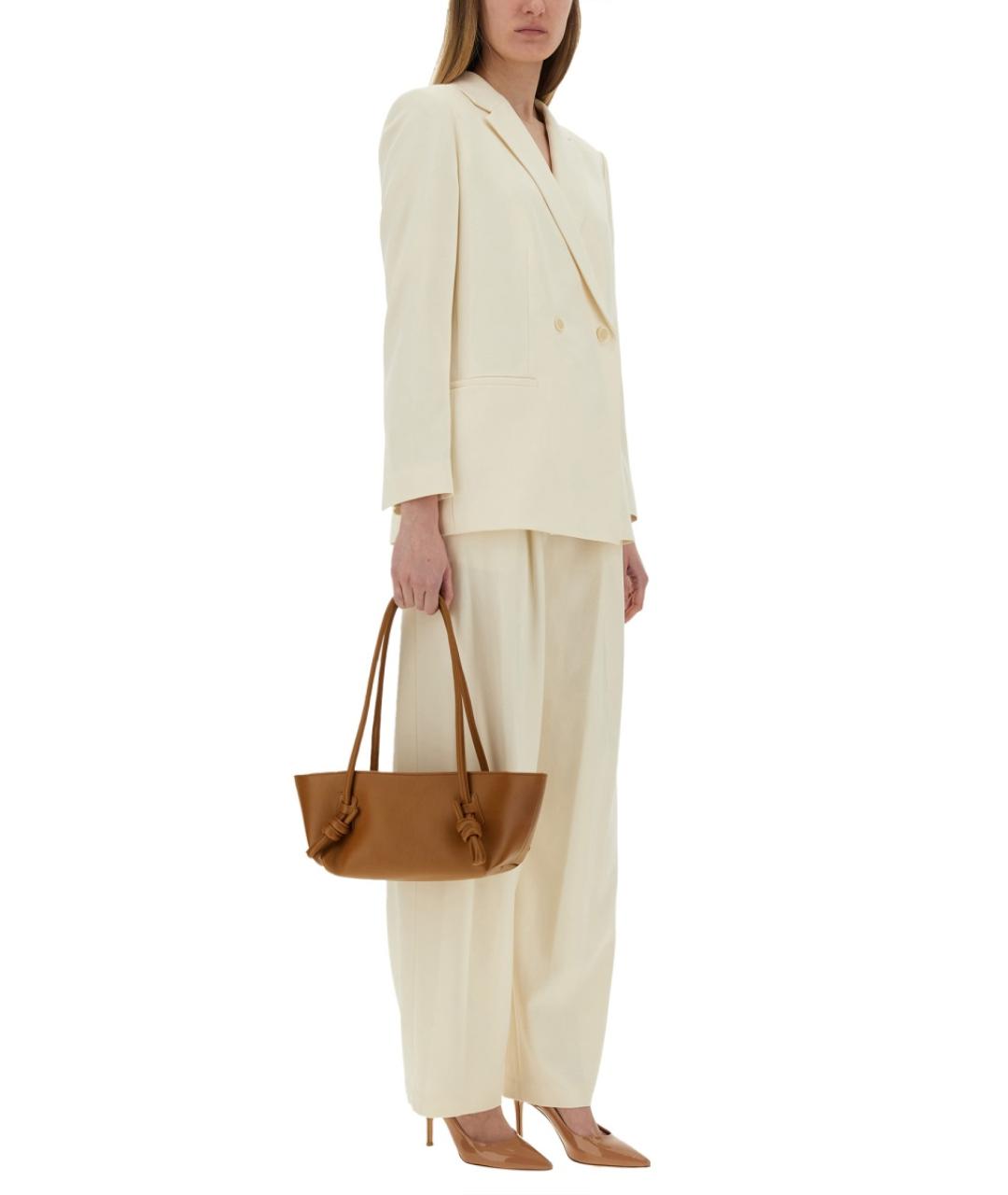 THEORY Белые ацетатные прямые брюки, фото 2