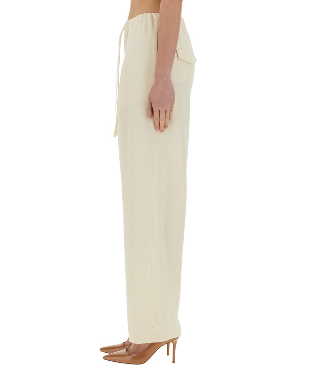 THEORY Белые ацетатные прямые брюки, фото 4