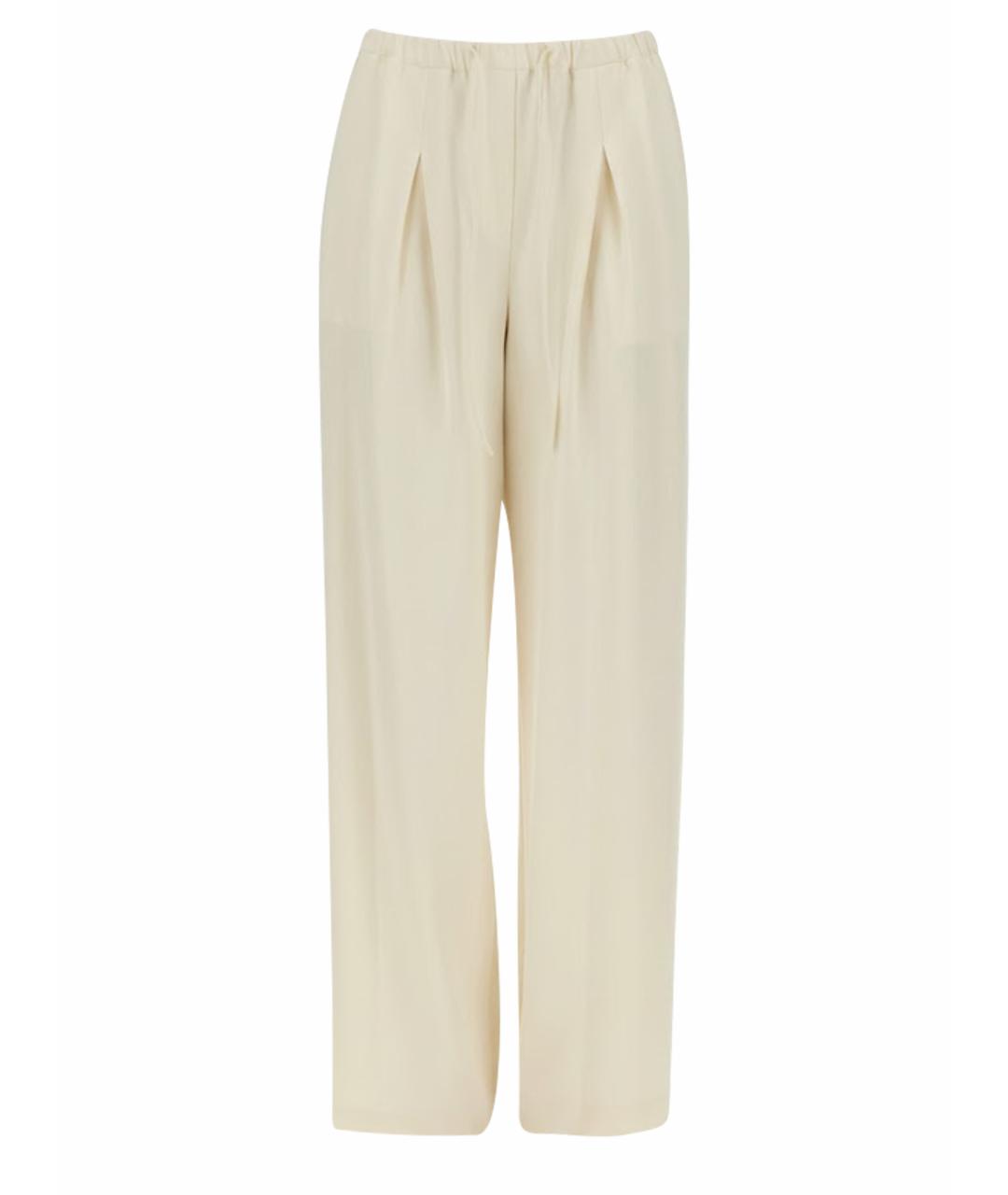 THEORY Белые ацетатные прямые брюки, фото 1