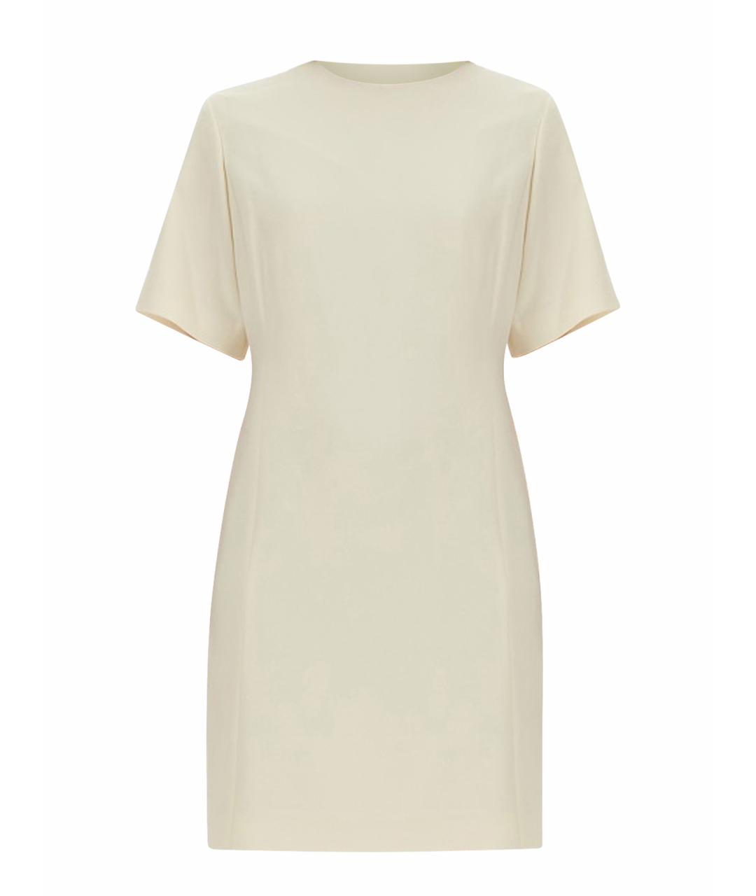 THEORY Белое ацетатное повседневное платье, фото 1