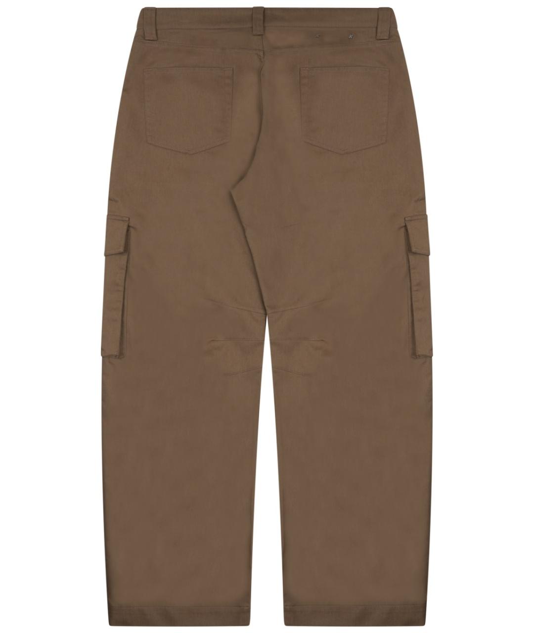 GOLDEN GOOSE DELUXE BRAND Коричневые хлопковые повседневные брюки, фото 2