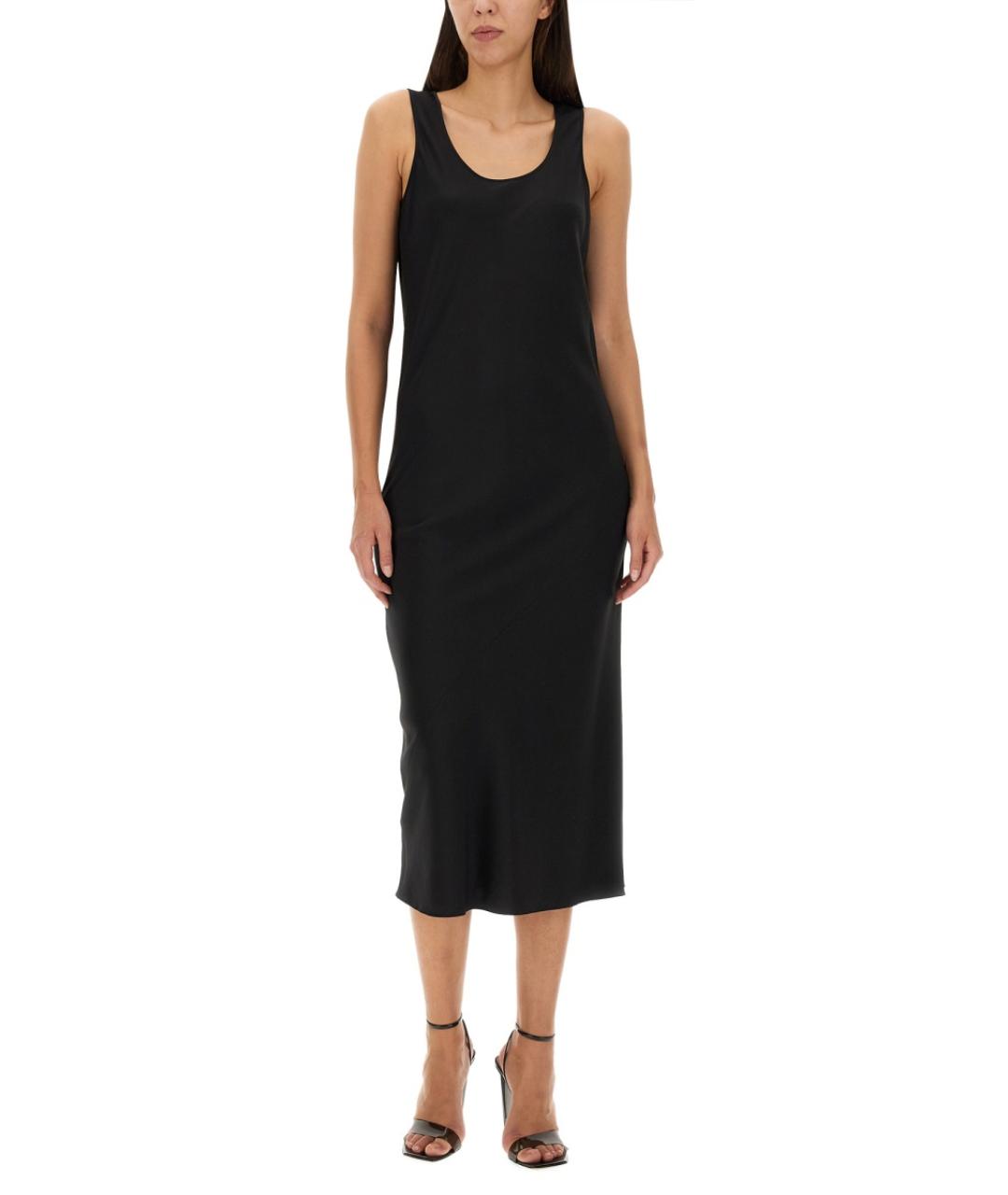 SPORTMAX Черное шелковое платье, фото 2