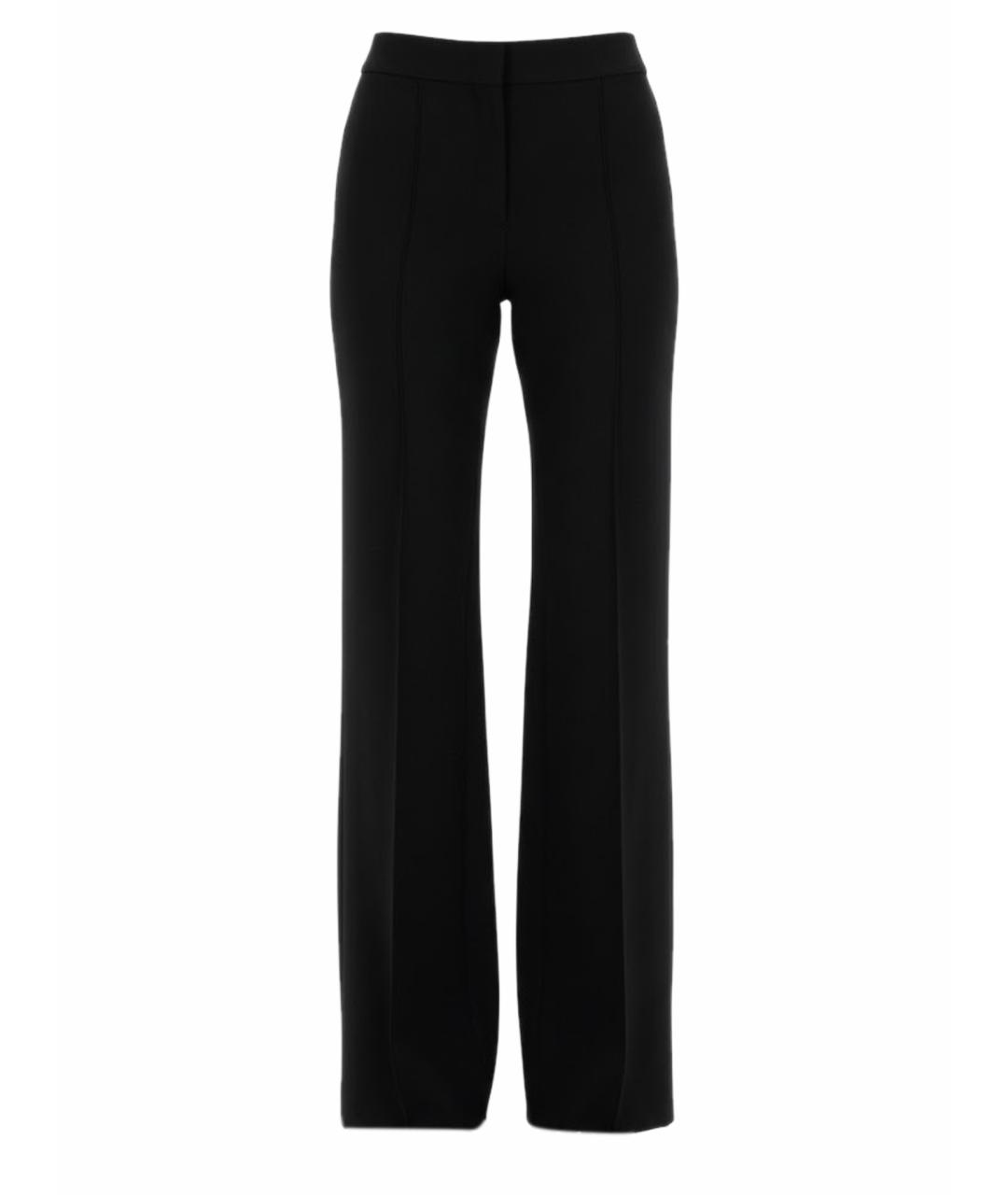 JIL SANDER Черные вискозные прямые брюки, фото 1