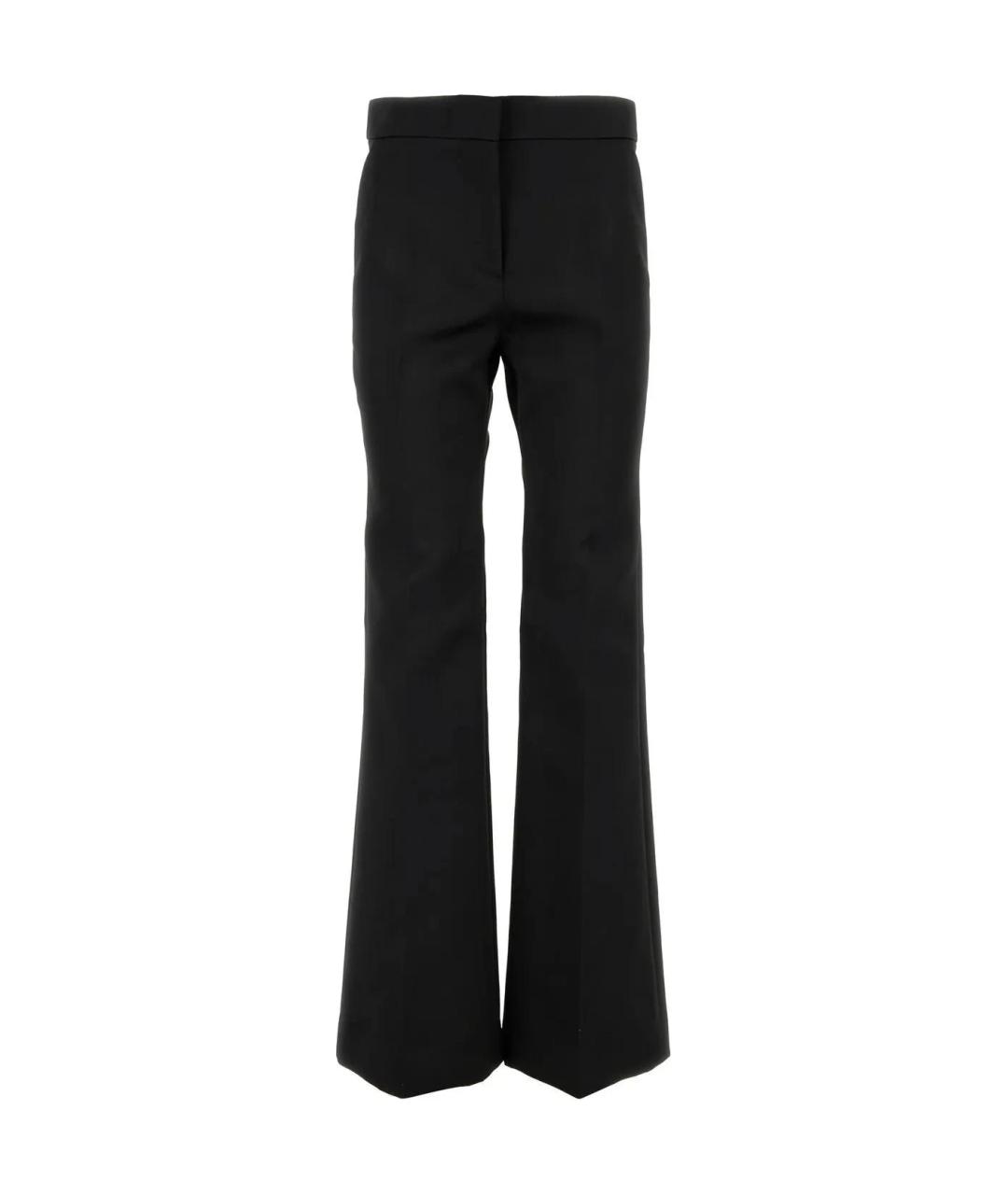 GIVENCHY Черные полиэстеровые прямые брюки, фото 1