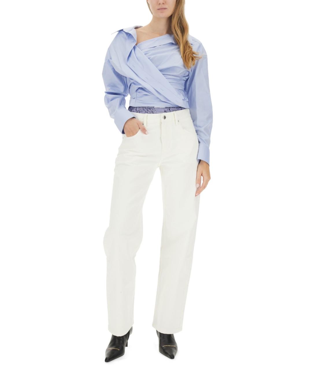 ALEXANDER WANG Голубая хлопковая рубашка, фото 2