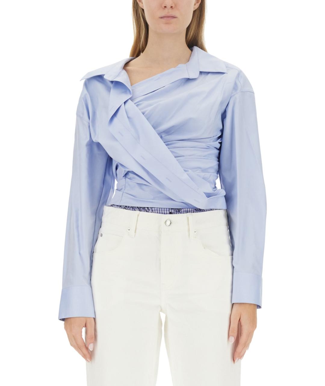 ALEXANDER WANG Голубая хлопковая рубашка, фото 5