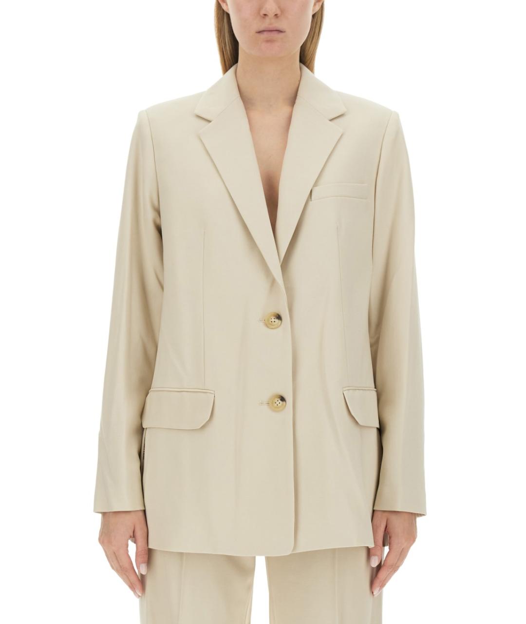 HELMUT LANG Белый полиэстеровый жакет/пиджак, фото 5