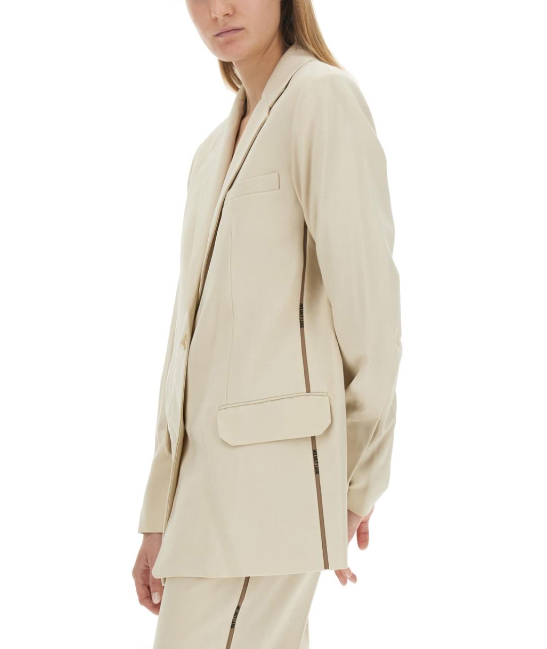 HELMUT LANG Белый полиэстеровый жакет/пиджак, фото 4