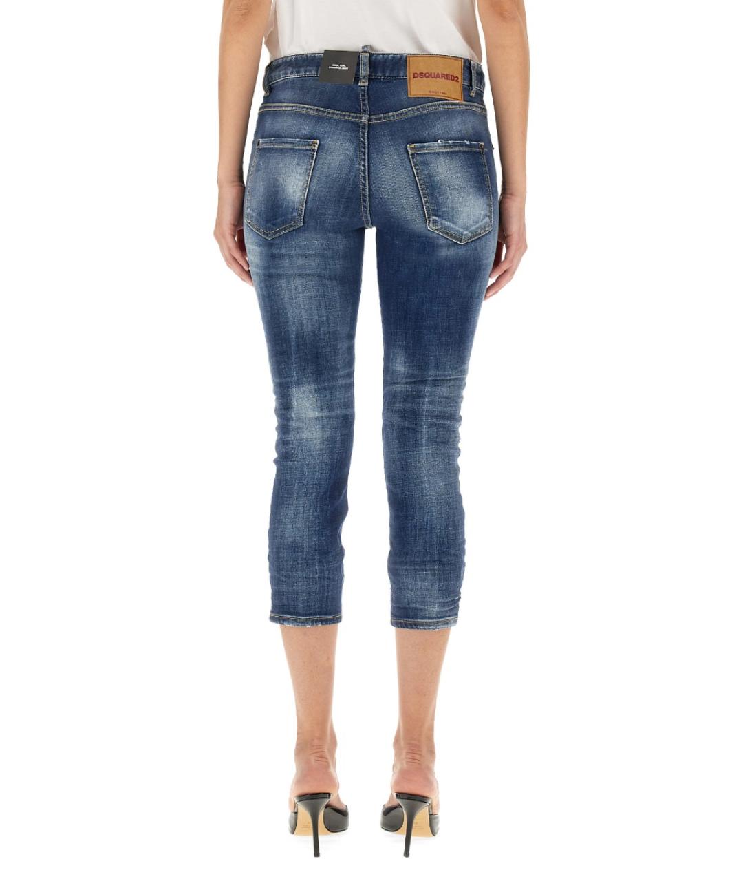 DSQUARED2 Синие хлопковые капри, фото 4