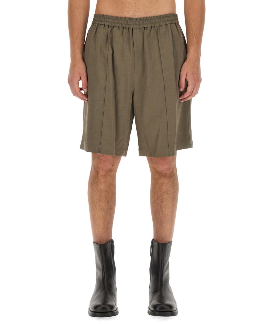 HELMUT LANG Зеленые шорты, фото 5