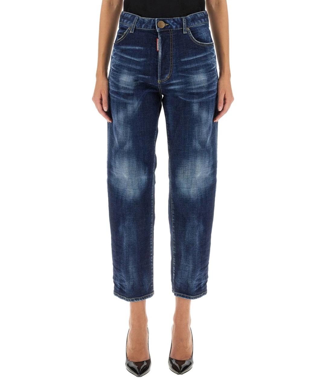 DSQUARED2 Синие хлопковые прямые джинсы, фото 5