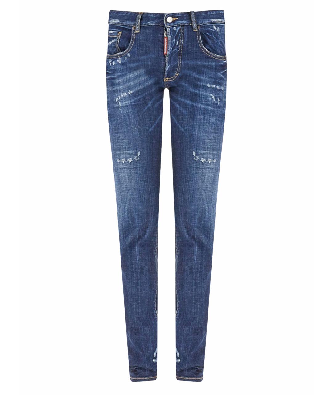 DSQUARED2 Синие хлопковые прямые джинсы, фото 1