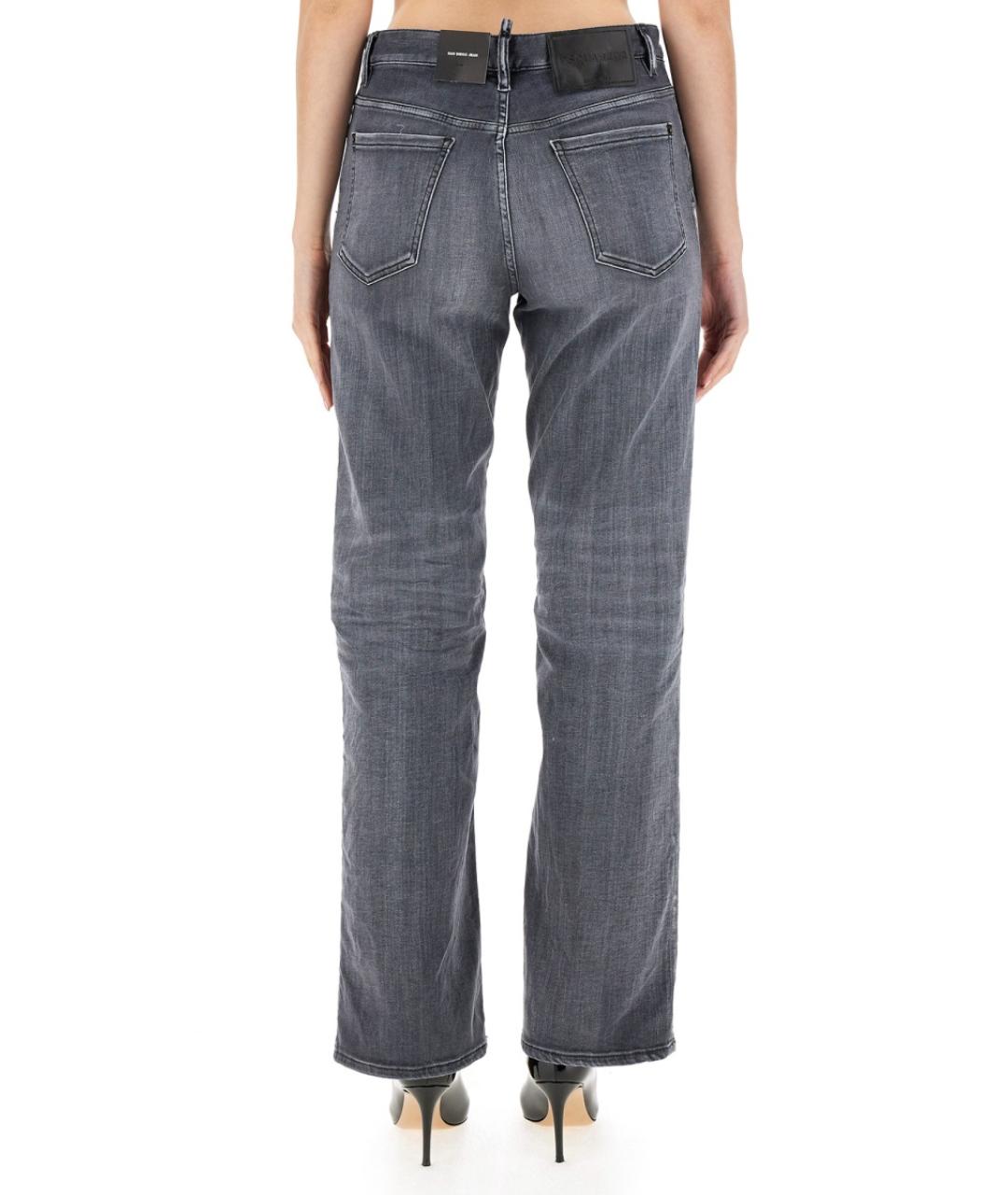 DSQUARED2 Серые хлопковые прямые джинсы, фото 2