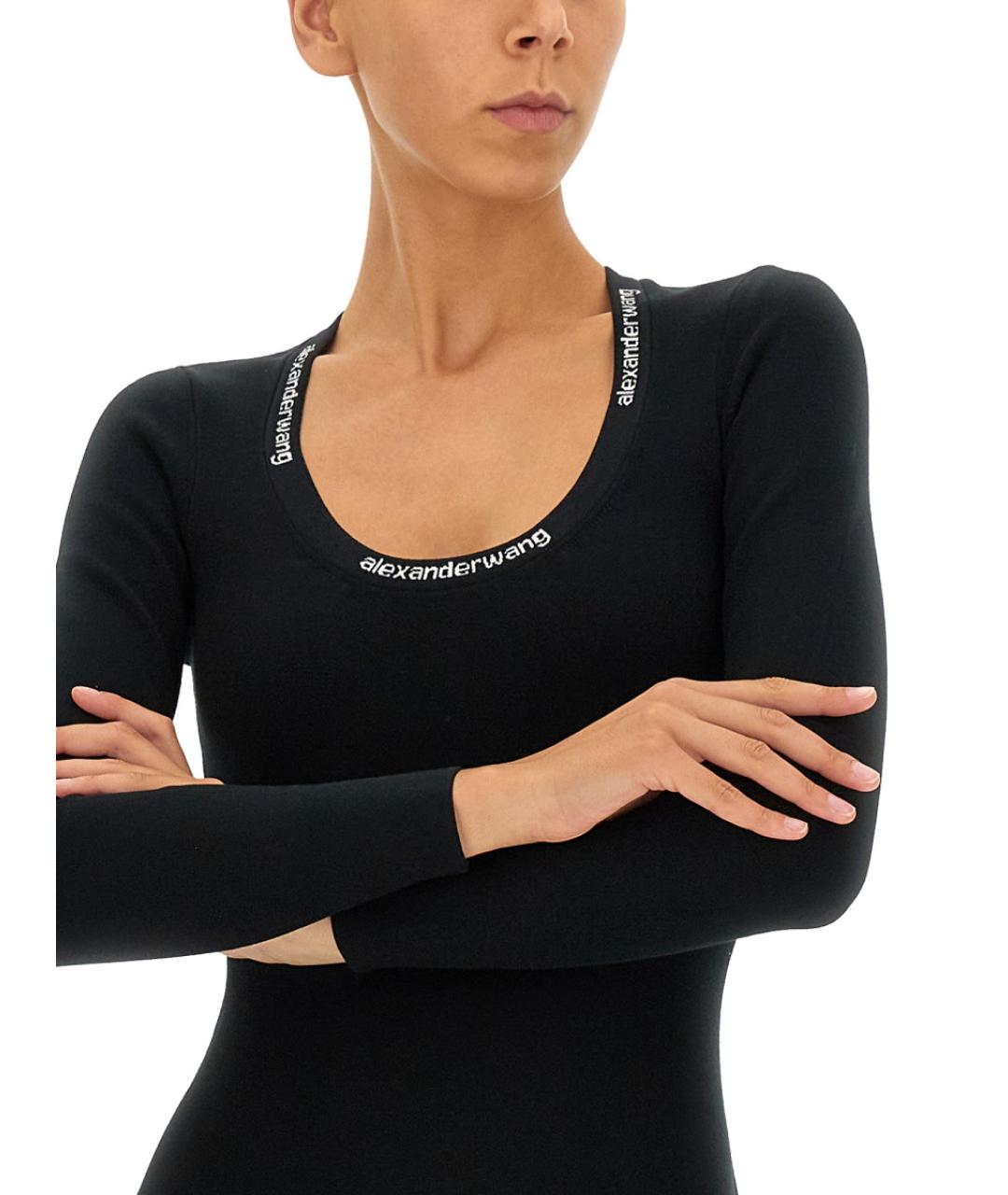 ALEXANDER WANG Черное вискозное повседневное платье, фото 4