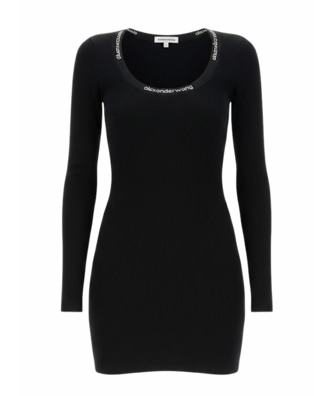 ALEXANDER WANG Черное вискозное повседневное платье, фото 1