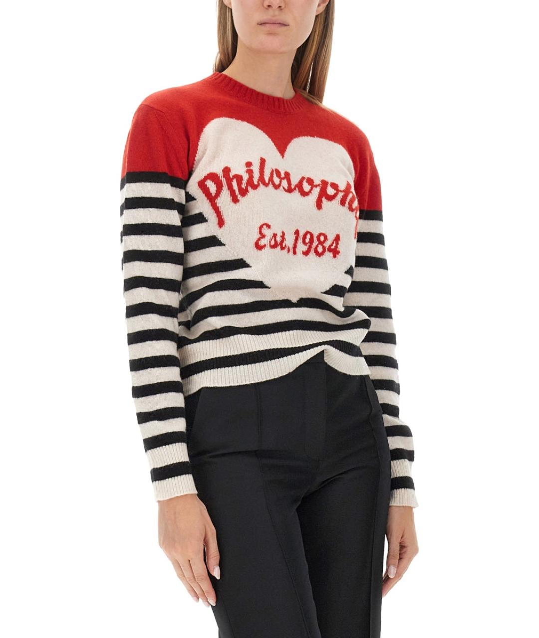 PHILOSOPHY DI LORENZO SERAFINI Белый шерстяной джемпер / свитер, фото 4