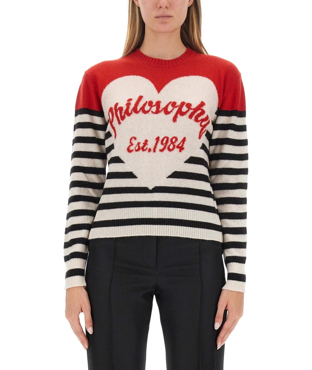 PHILOSOPHY DI LORENZO SERAFINI Белый шерстяной джемпер / свитер, фото 5