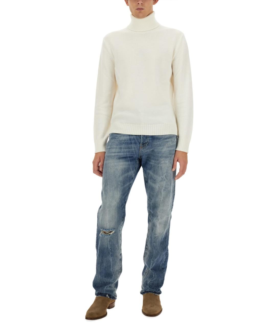 DEPARTMENT 5 Синие хлопковые прямые джинсы, фото 2