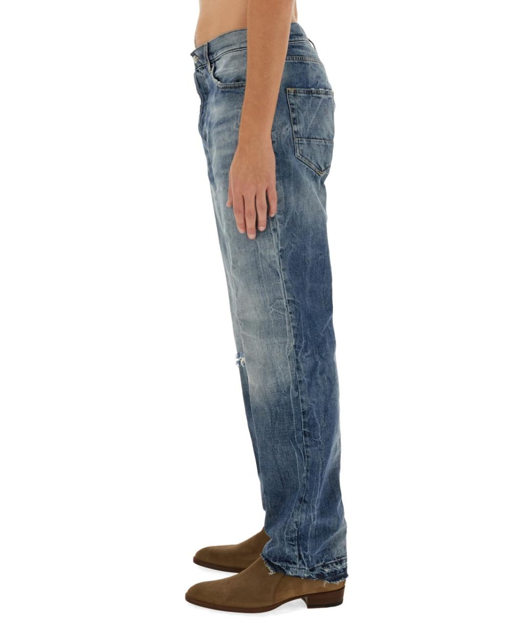 DEPARTMENT 5 Синие хлопковые прямые джинсы, фото 4