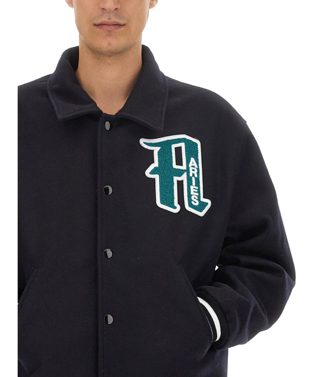 ARIES Черная шерстяная куртка, фото 4