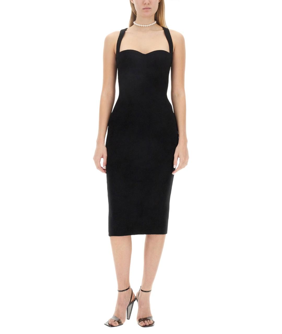 PHILOSOPHY DI LORENZO SERAFINI Черное вискозное повседневное платье, фото 2