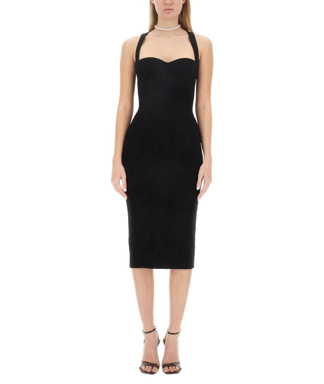 PHILOSOPHY DI LORENZO SERAFINI Черное вискозное повседневное платье, фото 5