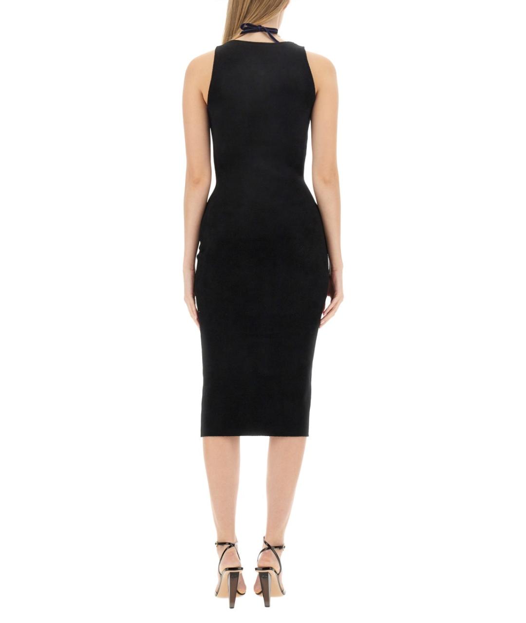 PHILOSOPHY DI LORENZO SERAFINI Черное вискозное повседневное платье, фото 3