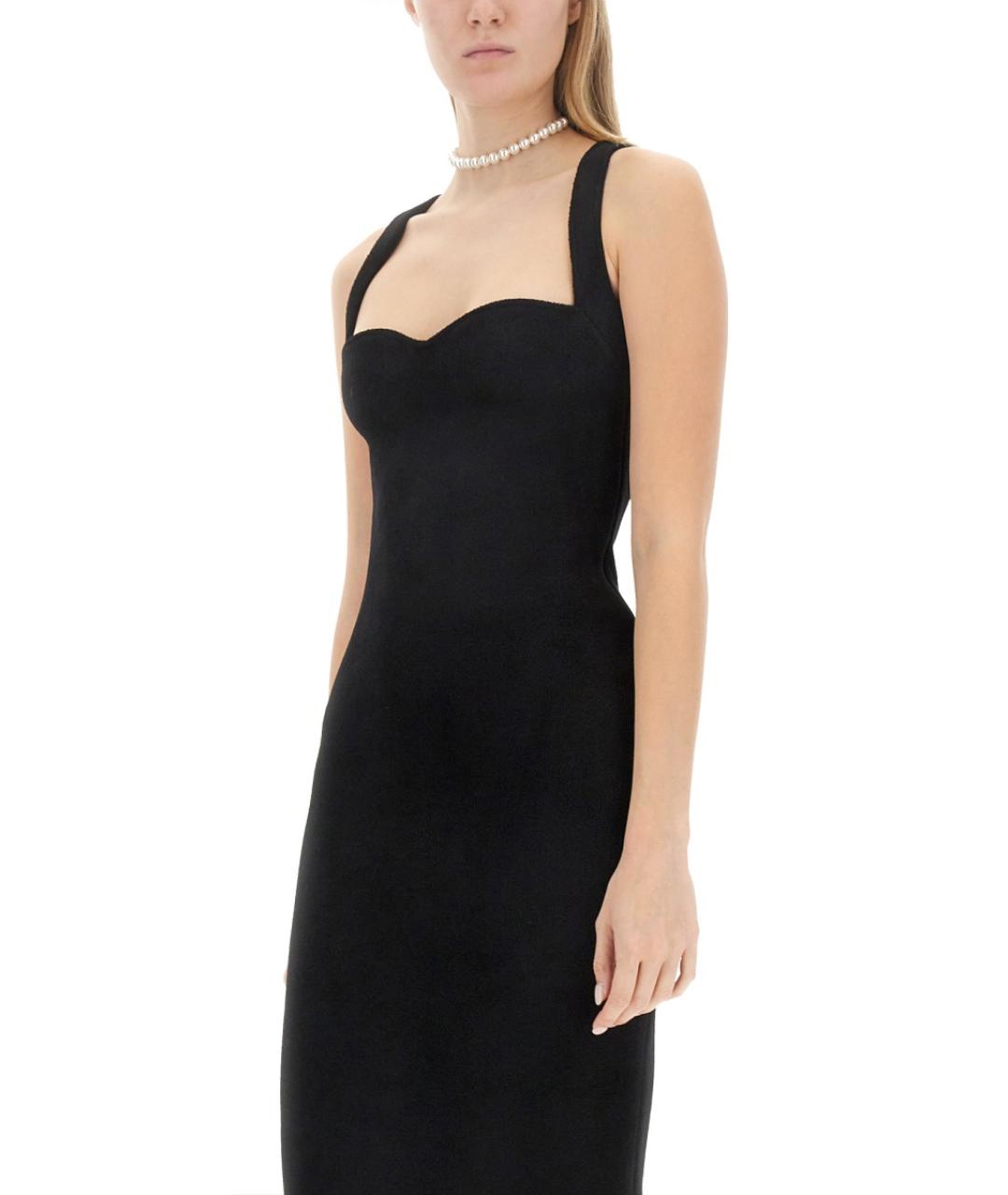 PHILOSOPHY DI LORENZO SERAFINI Черное вискозное повседневное платье, фото 4