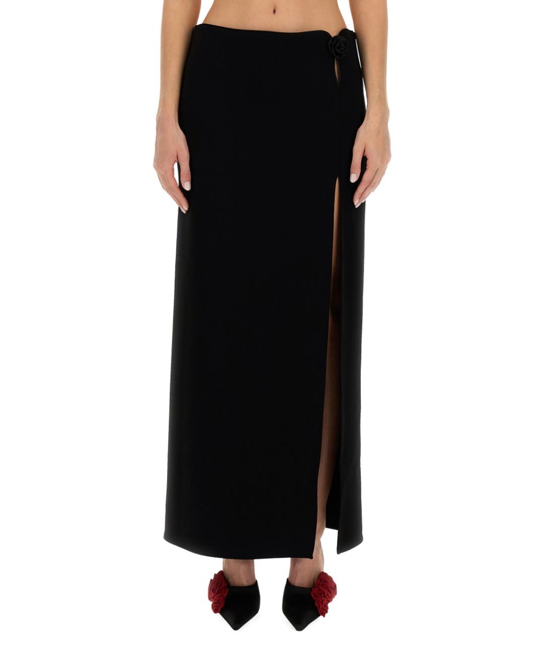 MAGDA BUTRYM Черная шерстяная юбка макси, фото 2