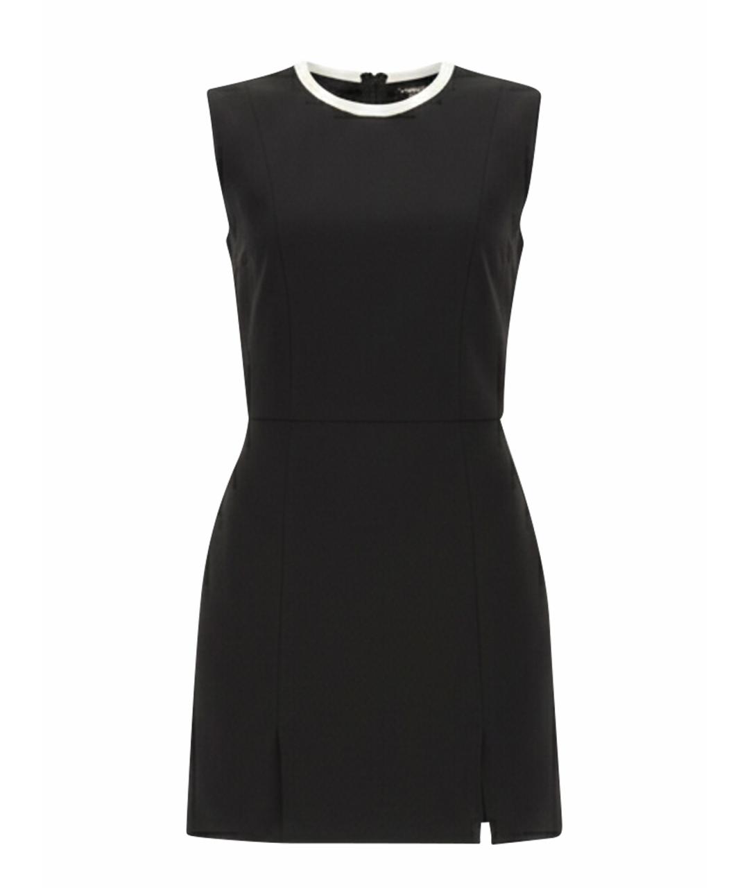 MSGM Черное вискозное повседневное платье, фото 1