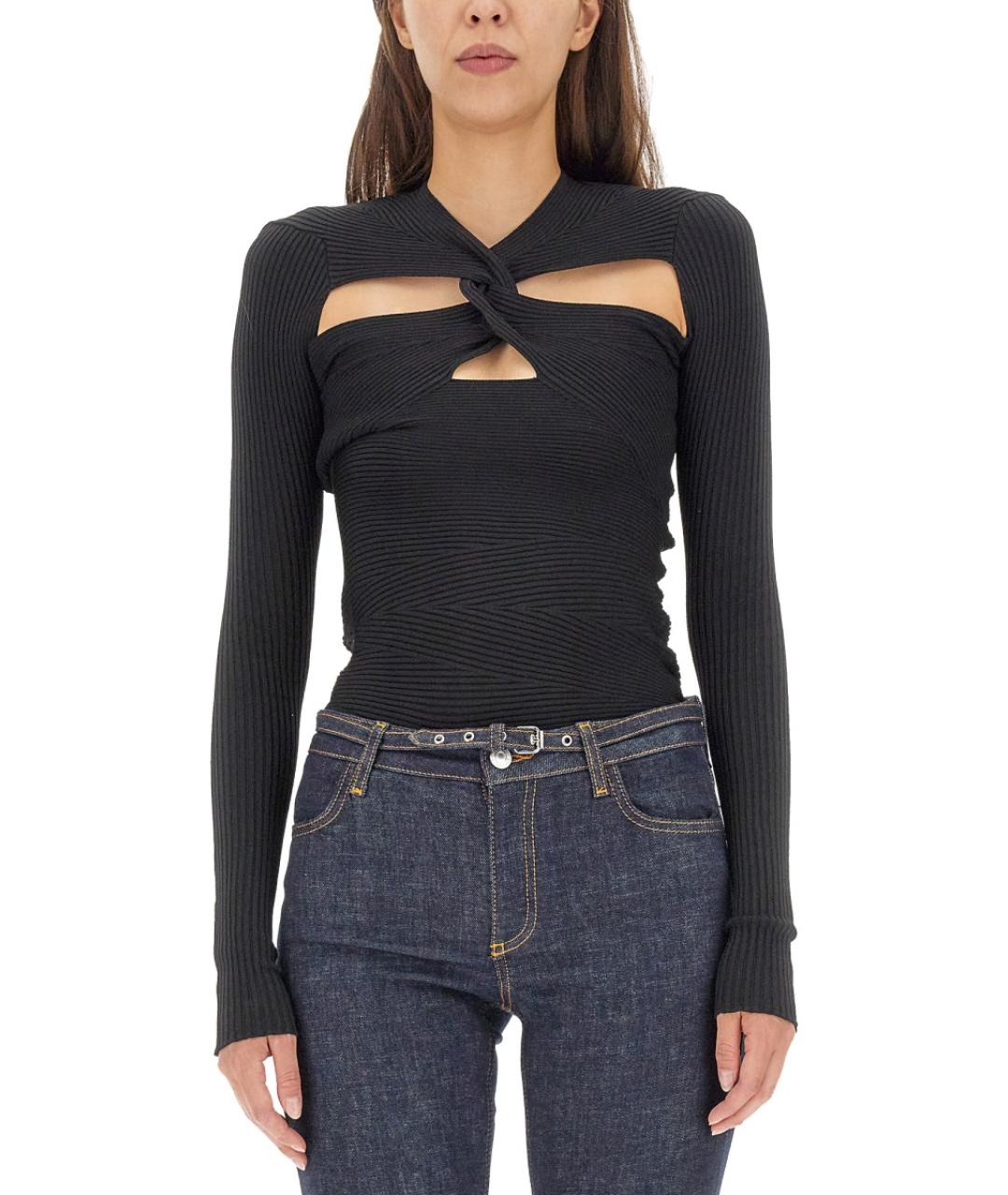 PHILOSOPHY DI LORENZO SERAFINI Черный вискозный джемпер / свитер, фото 5