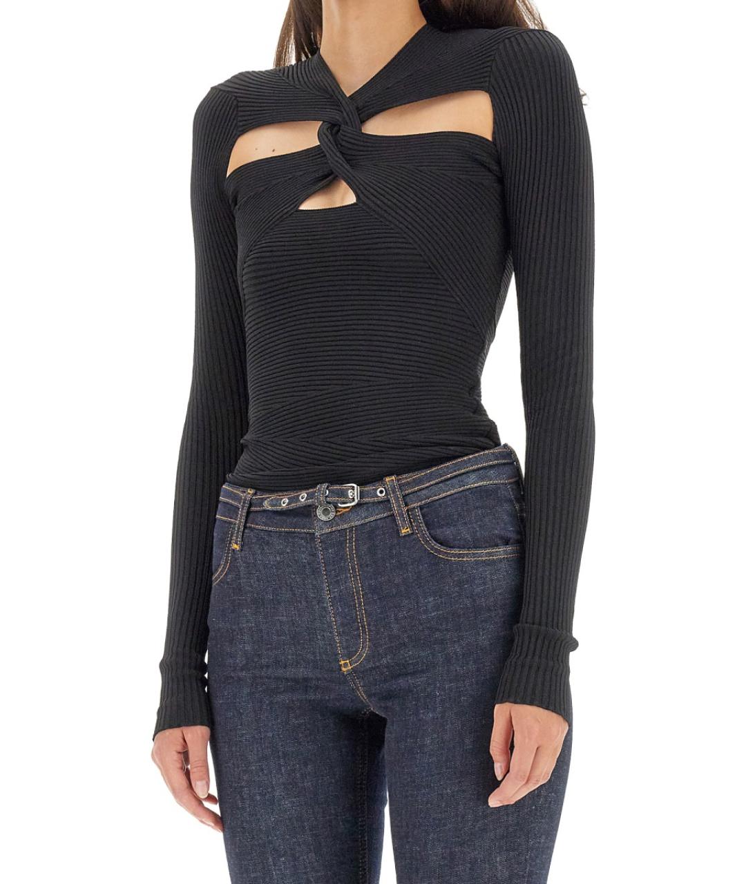 PHILOSOPHY DI LORENZO SERAFINI Черный вискозный джемпер / свитер, фото 4