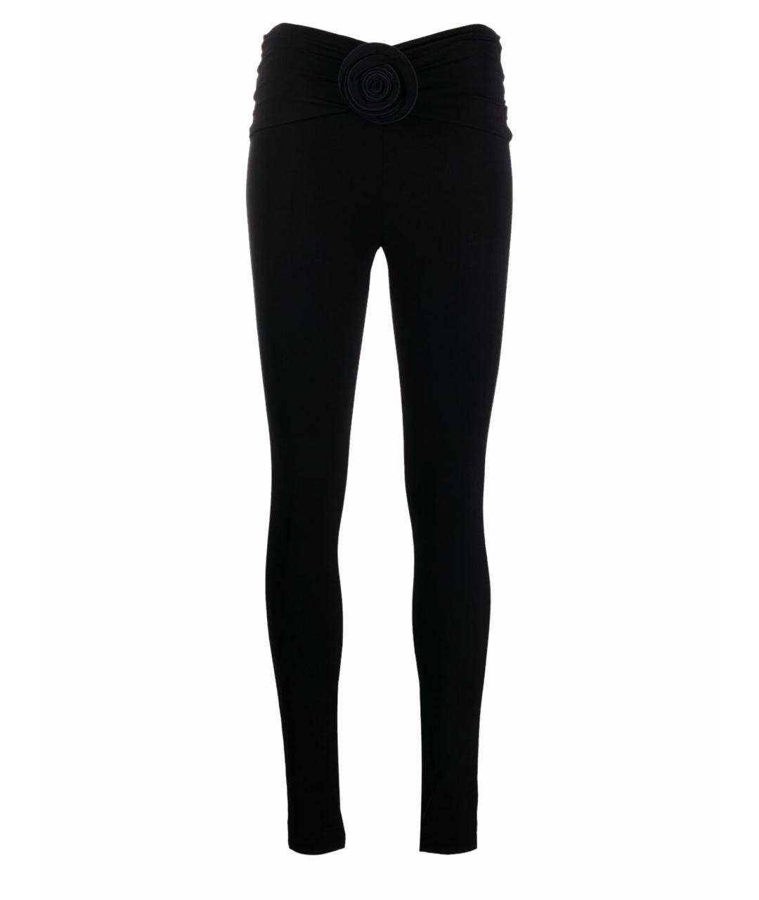 MAGDA BUTRYM Черные вискозные прямые брюки, фото 1