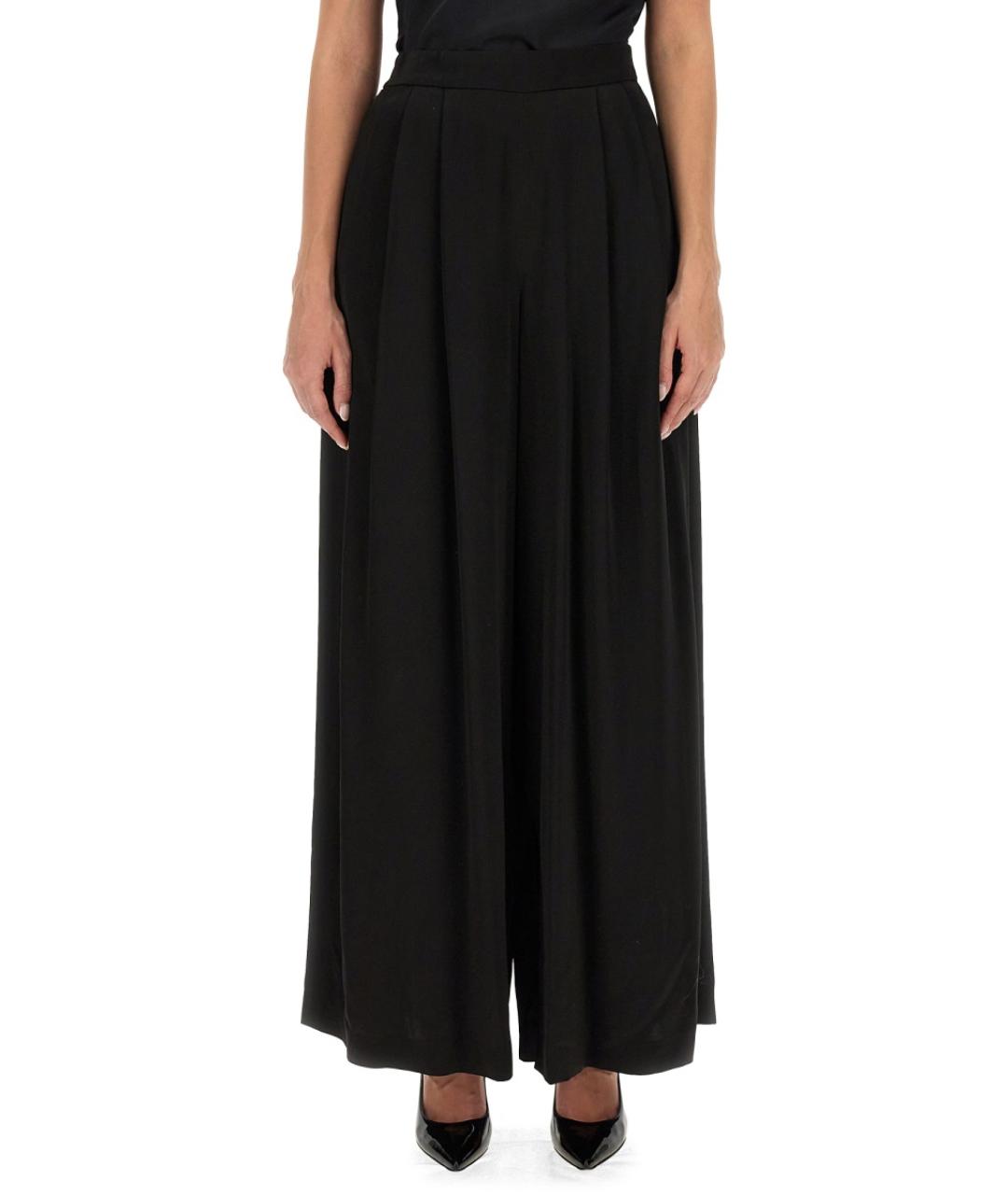 FABIANA FILIPPI Черные вискозные прямые брюки, фото 5