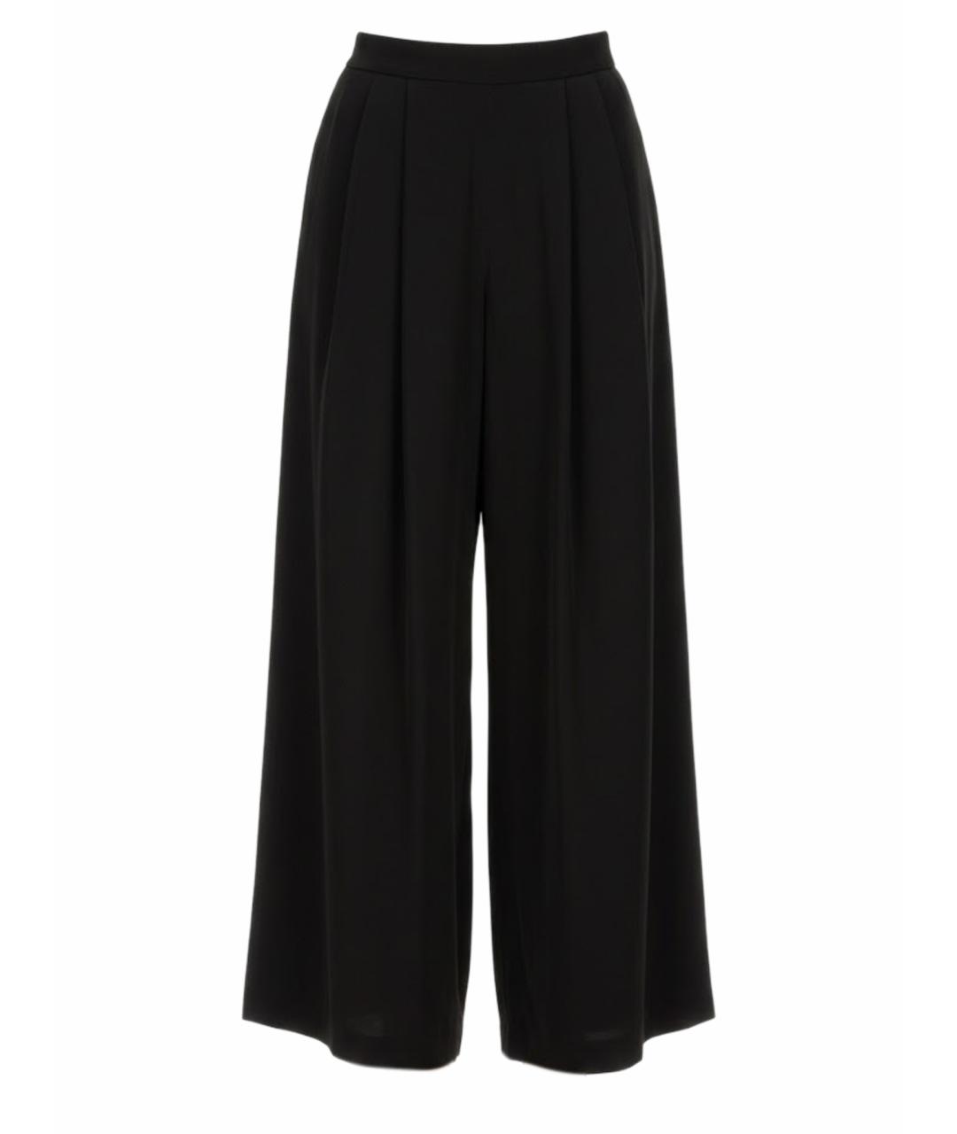 FABIANA FILIPPI Черные вискозные прямые брюки, фото 1