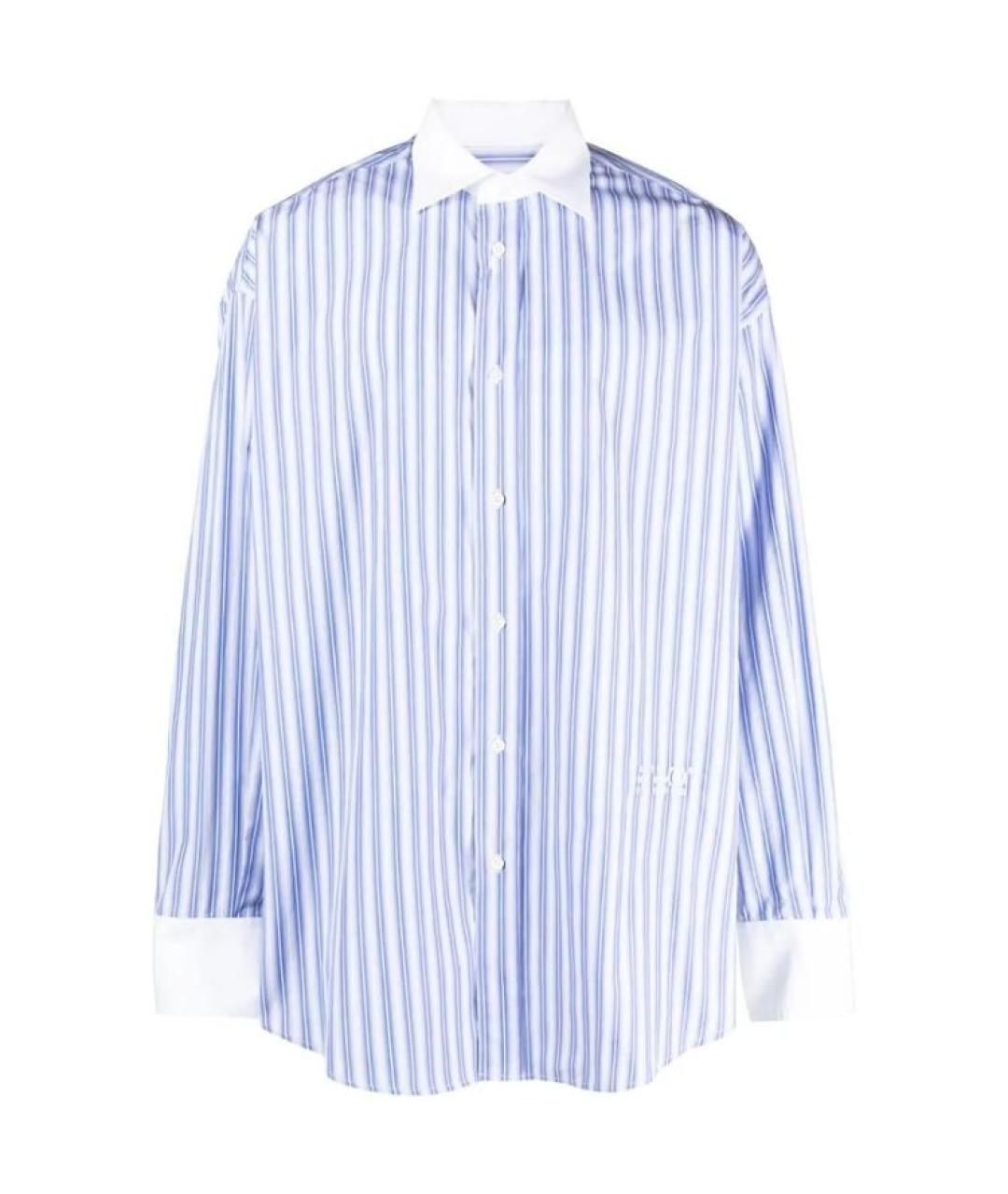 MM6 MAISON MARGIELA Голубая хлопковая кэжуал рубашка, фото 1