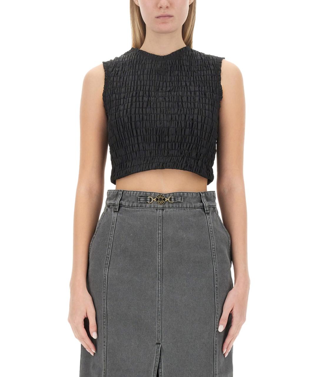 PATOU Черная полиэстеровая майка, фото 5