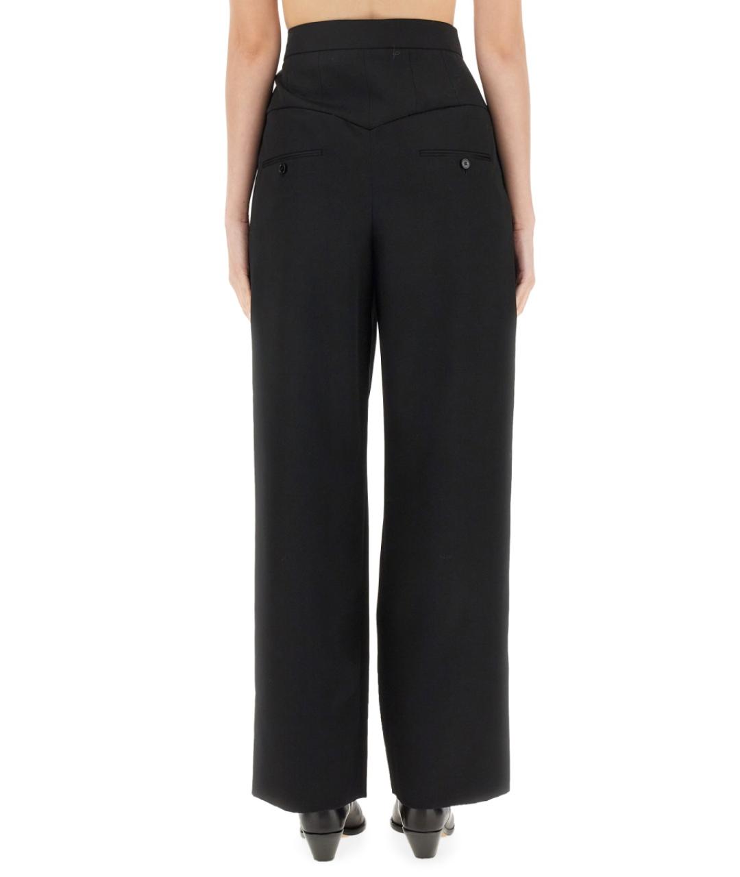 ISABEL MARANT Черные шерстяные прямые брюки, фото 4