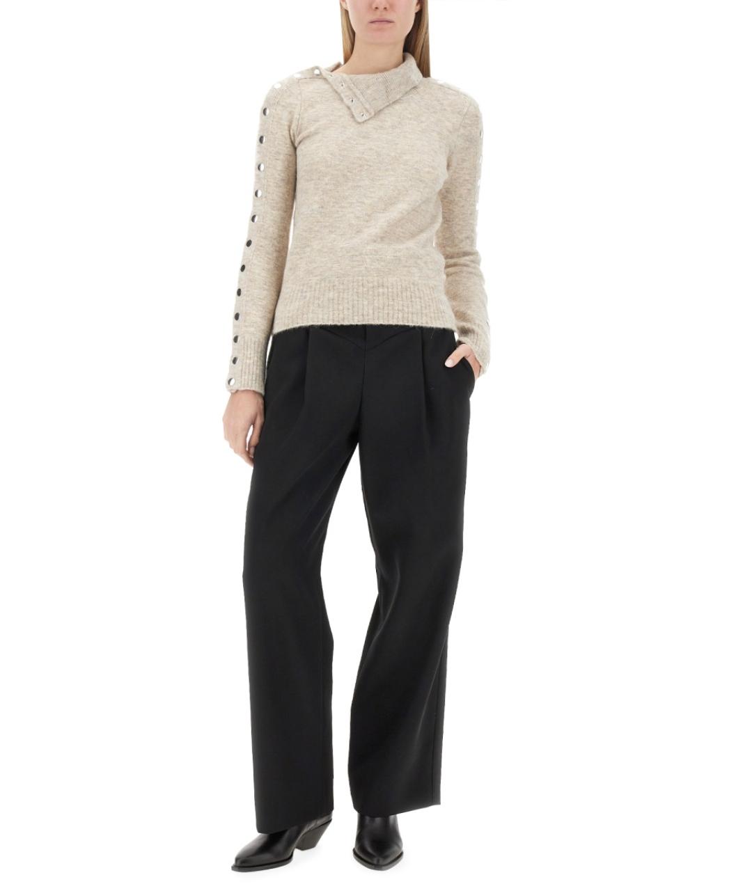 ISABEL MARANT Черные шерстяные прямые брюки, фото 2