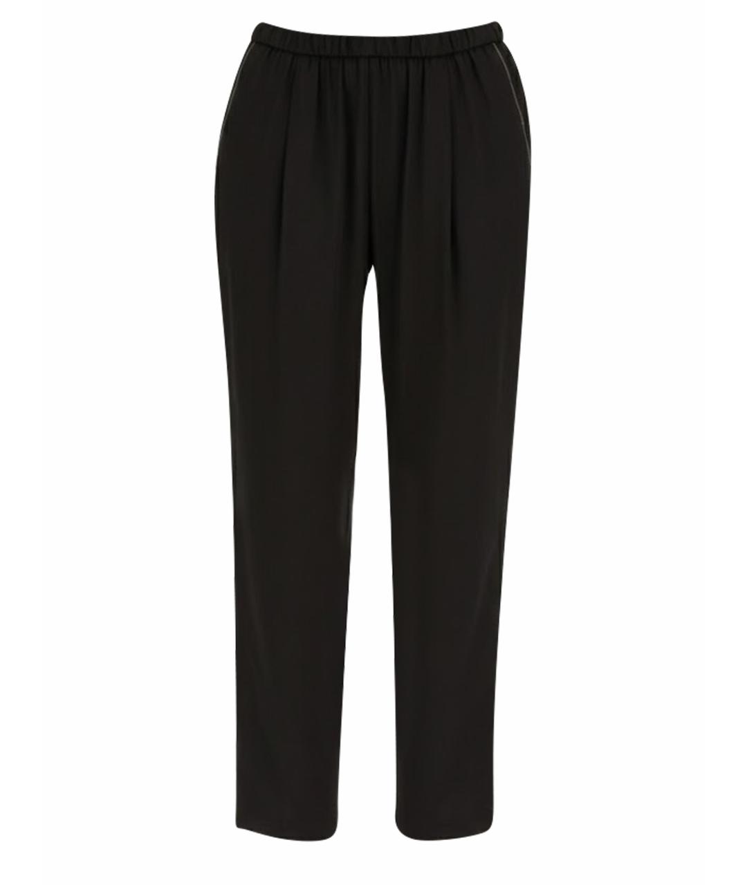 FABIANA FILIPPI Черные вискозные прямые брюки, фото 1