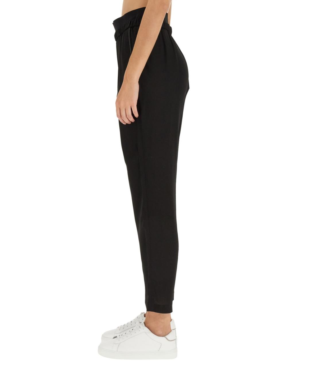 FABIANA FILIPPI Черные вискозные прямые брюки, фото 4