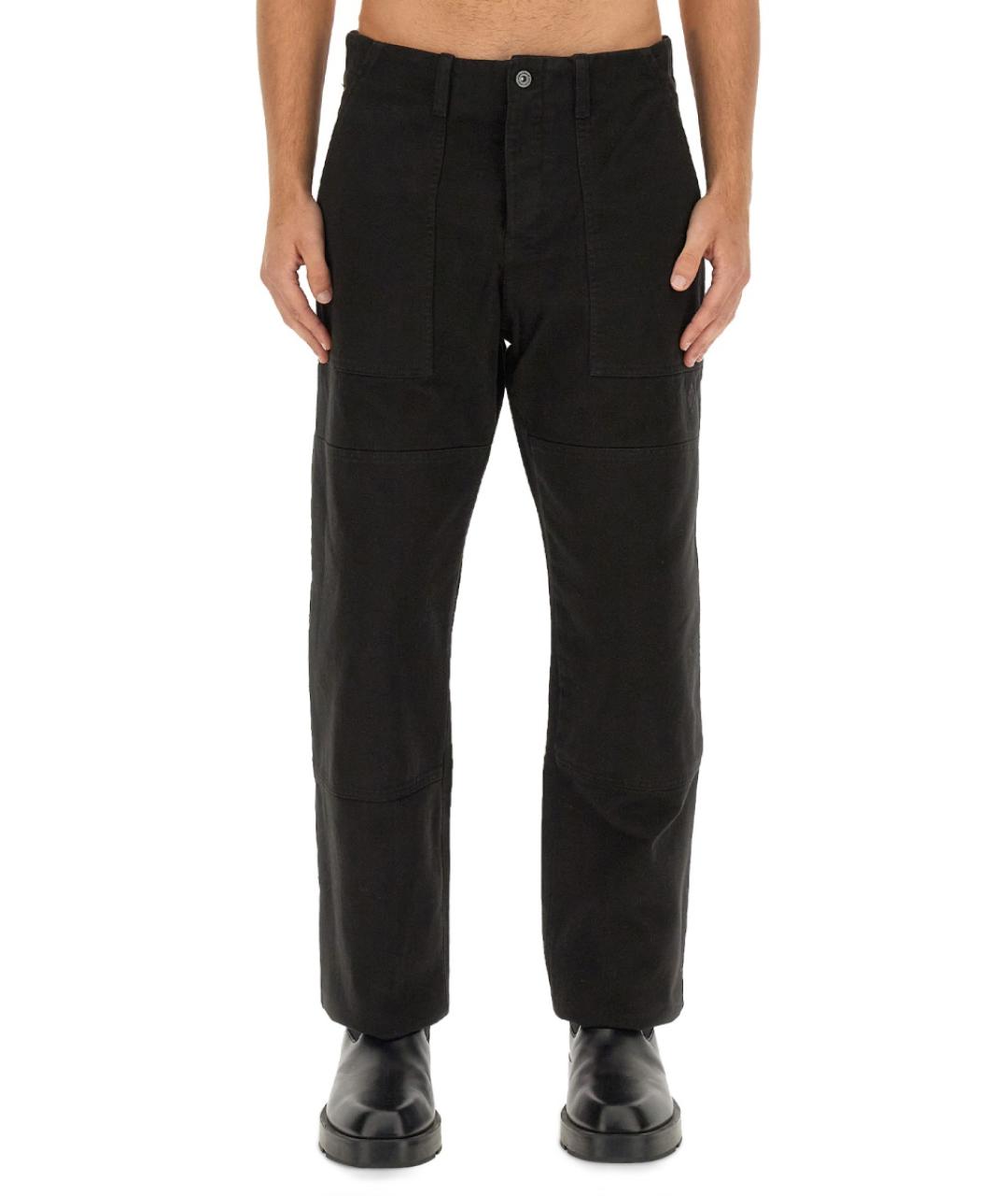 MARCELO BURLON Черные хлопковые повседневные брюки, фото 2