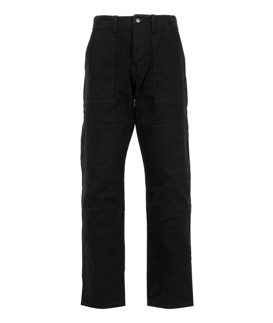 MARCELO BURLON Черные хлопковые повседневные брюки, фото 1